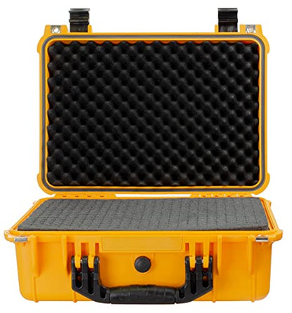 Eylar Standard 16" Gear, Equipment, Hard Camera Case Waterproof with Foam TSA Standards - color: Yellow