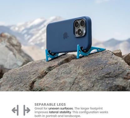 GEOMETRICAL Pocket Tripod PROv2 - Card-Size Stand, for iPhone, Alien Blue Universal Kit - color: Alien Blue