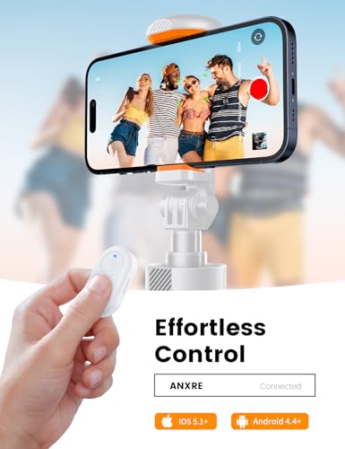 ANXRE 71" Phone Tripod, NT79 Extendable Selfie Stick with 1/4" Camera Mount for Cell Phone＆Camera, Phone Tripod Stand Holder with Remote Compatible with iPhone Android, Camera - color: White