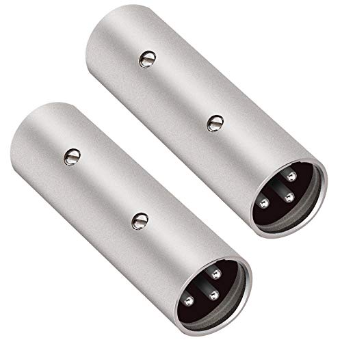 Tisino 3-Pin XLR Male to Male Adapter - 2 Pack - color: XLRM to XLRM