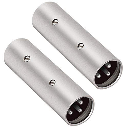 Tisino 3-Pin XLR Male to Male Adapter - 2 Pack - color: XLRM to XLRM