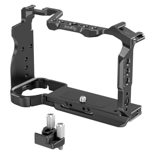 SmallRig Cage Kit for Sony A7C II / A7CR with a Cable Clamp for HDMI, Full Access Vlog Making Camera Video Cage for Sony Alpha 7C II/Alpha 7CR with Hinge Arm, Built-in QR Plate for Arca - style: Normal Cage
