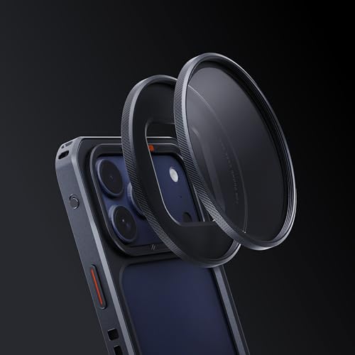 PGYTECH ProShot 67mm Filter Adapter Ring for iPhone 17 Pro & Pro Max, Magnetic Clip-On Lens Mount for ND/CPL/Variable ND Filters, Compatible with ProShot Cage - style: 67mm Filter Adapter Ring