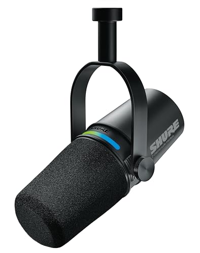 Shure MV7i Smart Microphone – USB-C & XLR Mic for Podcasting, Music & Streaming with Built-in Audio Interface, Auto Level Mode, Advanced DSP, All-Metal Design, Black | USB-C Mic with Built-in Audio Interface, Combo Xlr and ¼ Input, Auto Level Mode, Voice