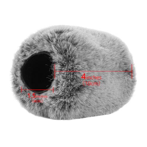 Geekria for Creators Furry Windscreen Compatible with Elgato Wave:1, Wave:3 Mic DeadCat Wind Cover Muff, Fluff Cover Windshield, Wind Noise Reduction (Grey / 2 Pack)