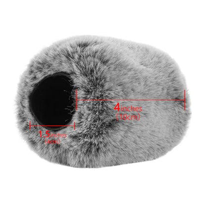 Geekria for Creators Furry Windscreen Compatible with Elgato Wave:1, Wave:3 Mic DeadCat Wind Cover Muff, Fluff Cover Windshield, Wind Noise Reduction (Grey / 2 Pack)