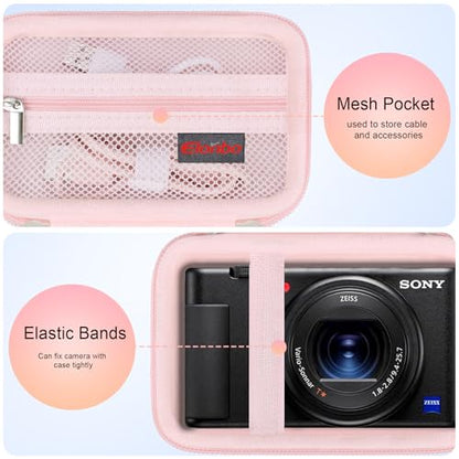 Case for Sony ZV-1F/ ZV-1/ ZV-1 II/Sony RX100 VII/ RX100 III Digital Camera | Sony ZV-1F/ ZV-1/ ZV-1 II/ RX100 VII Digital Camera Carrying Case, Hard Protective Bag, Pocket fits Accessories, Jelly Pink - color: Jelly Pink