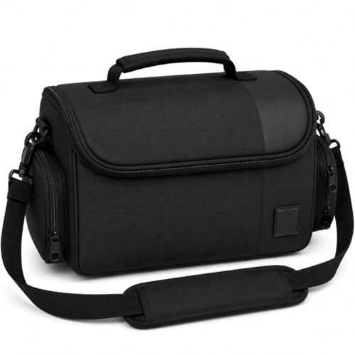 Acuvar Medium Soft Padded Camera Bag Case for DSLR and Mirrorless Cameras – Fits Nikon, Canon, Sony, Pentax, Olympus, Panasonic, Samsung & More – Shockproof Protection for Lenses & Accessories - style: B) Medium