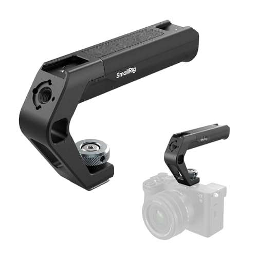 SMALLRIG Lightweight Cold Shoe Top Handle, Tiny Camera Top Grip Only 113g, Handgrip with Locating Hole for ARRI and Two Cold Shoe Mounts, for Camera and Camera Cage - 5976 - style: Cold Shoe