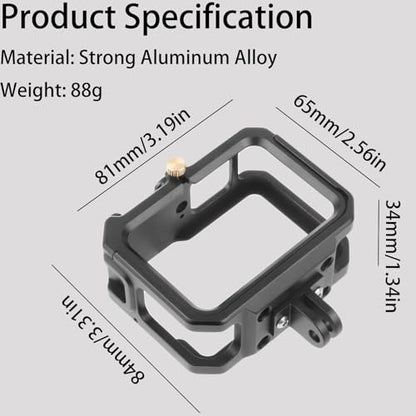Aluminium Protective Cage for GoPro Hero 13/12/11/10/9, Durable Hard Frame Cases Protector, Strong Metal Housing Frame Video Cage with Sliding Cover - style: Standard Version