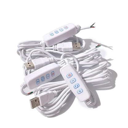1 Pcs White DC5V USB LED Dimmer Extension Cable with On/Off Switch Adapter LED Dimming Controller for LED Light Bulb Lamps USB-Port Power Cable for Led Light Bulb Lamps