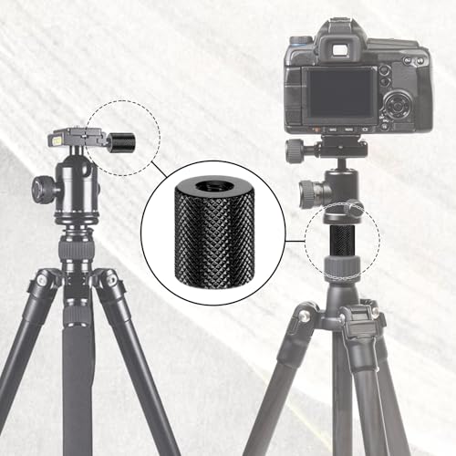 6 Pack 1/4" to 1/4" Threaded Tripod Screw Adapter, Double Sided Standard Mounting Thread Converter Monopod Shoulder Rig Tripod Screw Adapter Female Adapters Set for Camera Cage Mount Light Stand