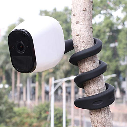2 Pack Flexible Twist Mount Compatible with Arlo Pro 4,Pro 3,Pro 5S,Pro 6,Pro 2,Arlo Ultra/Pro/Go,Essential Spotlight,Wall Mount Bracket,Attach Your Camera Wherever You Like Without Any Tools-Black - color: Black