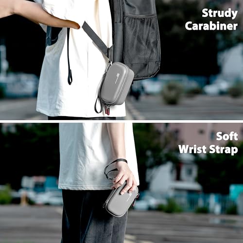 STARTRC VCR Carrying Case for Insta360 X5, Hard Shell Small Storage Case for Insta 360 X5 Accessories, Portable Travel Bag Organizer with Wrist Strap and Carabiner