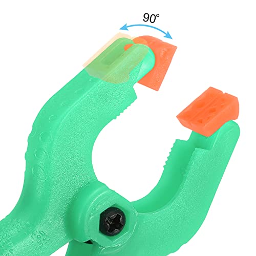 PATIKIL 2 Inch Spring Clamps, 4 Pack Plastic Flexible Anti-slip Strong Backdrop Clamp Clips for Stand DIY Project Photography Studio Craft, Green - color: Green