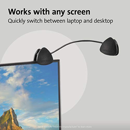 Kensington Document Holder for Typing for Laptops and Monitors, Flex Clip Copyholder, Typing Stand Document Holder, Office Paper Clip Holder, Compact Paper Holder Stand, Black 9-3/4" Wide K62081BF - size: 9-3/4" Wide