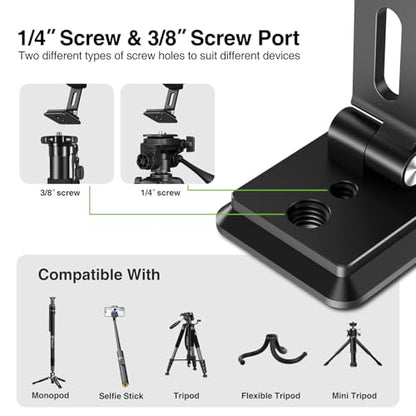 elitehood Aluminum Magsafe iPhone Tripod Mount with Arca Port, Magnetic Phone Mount for Tripod with 1/4" 3/8" Screw Adapter, Cell Phone Holder Stand for Video Recording Live Streaming Vlogging - style: Arca Base