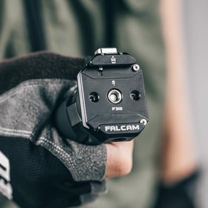 FALCAM F38 Quick Release Base V2, Quick Release System, Base with 1/4" and 3/8" Screw Thread for Tripod, Monopod, Stabilizer, Slider - 3364 - size: F38 QR Clamp V2 only
