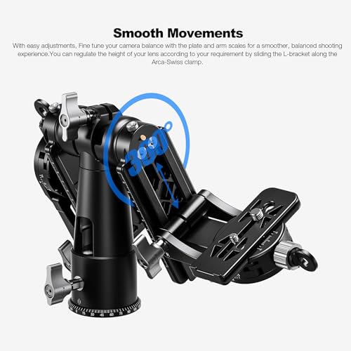 Leofoto Dual-Camera Gimbal Head, Professional Videographer Foldable Gimbal Head with 360° Panorama Shooting and 3/8” Screw Threaded for Cameras/Spotting Scopes, Max Load to 25kg/55.12 lb (DPG-1) - color: DPG-1-Max Load 55.12lb