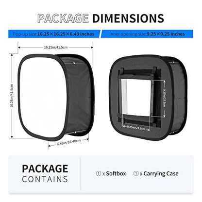 NEEWER LED Light Panel Softbox for 660/530/480 LED Light, Outer 16.3'' x 6.5'', Inner 9.8'' x 8.7'', Foldable Diffuser with Strap Attachment and Bag for Photo Studio Portrait Video Shooting - style: 1 Pack
