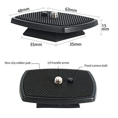 2 Pack Quick Release Plate Camera Tripod Adapter Compatible with 60" Tripod, Weifeng, Yunteng VCT668 ST666 690 (5pcs 1.38 * 1.38Inch/35 * 35mm) - color: 5pcs 1.38*1.38Inch/35*35mm