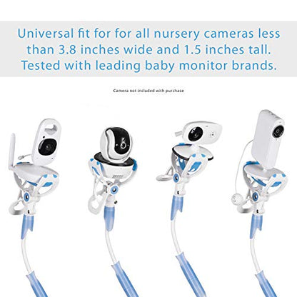 | Universal Baby Monitor Holder with Velcro Strap | Flexible Baby Camera Mount Shelf | No Drilling | A Safer Monitor Stand for Your Baby