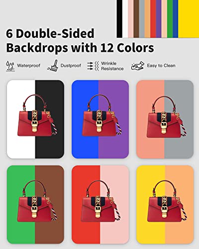 Glendan Light Box Photography: 20x20 inch Photo Studio Light Box with 240 LED Dimmable LED Lights - Folding Photo Box with 12 Color Backdrops for Jewelry Food Electronics Product Photography - size: 20*20 inch