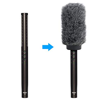 YOUSHARES NTG4+ Microphone Windscreen - Windmuff for Rode NTG4 Plus Shotgun Microphones, Windshield Up to 6.3" Long - color: NTG4+ Shag
