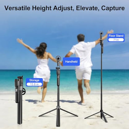 Magnetic Auto Face Tracking Tripod for iPhone that Follows Your Movement, 71" Portable Selfie Stick Tripod with Remote 360 Rotation, Magnetic Phone Tripod Stand for Vlogging, Travel, Video Recording