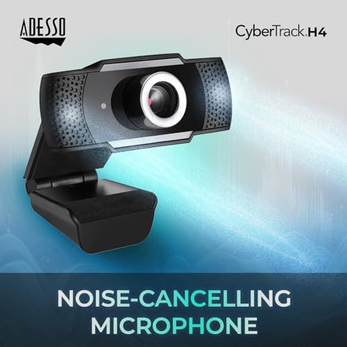 CyberTrack H4 Webcam 1080P HD USB Webcam with Built-in Microphone, Zoom Certified, Black