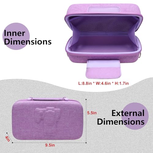 LTGEM Camera Case for Canon EOS Rebel T7 / R50 / R100 / R50 V / T6 / R8 / R10 / RP / SL3 / R5 / T100 DSLR SLR Camera and 18-55mm/18-45mm Lens with Shoulder Strap, Purple - color: Purple