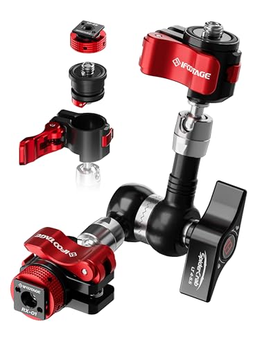 IFOOTAGE Magic Arm Clamp MA3-4, 7 Inches Adjustable Friction Power Articulating Magic Arm with 1/4" and 3/8" Thread Screw for DSLR Camera Rig/LCD Monitor/LED Lights - size: 7 inches