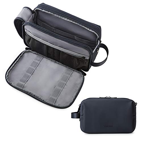 BAGSMART Toiletry Bag for Men, Travel Toiletry Organizer Dopp Kit Water-resistant Shaving Bag for Toiletries Accessories, Door Room Essentials,Navy Blue-medium - color: Navy Blue, size: Medium