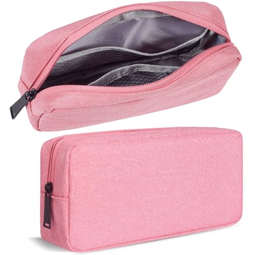 CAAORDKSO Electronic Organizer Case, Travel Cable Organizer Bag Pouch Electronic Accessories Carry Case Waterproof Electronic Accessories Bag for Cable, Cord, Charger, Power Bank, Earphone (Big-Pink) - color: Big-Pink, size: Big