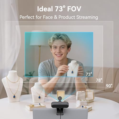 EMEET C60E 4K Webcam for Streaming & Gaming – PDAF Autofocus, Dual Mics, Live Streaming Camera with Auto Light Correction, Plug & Play USB Webcam for PC & Mac - style: Single-Camera w/ PDAF