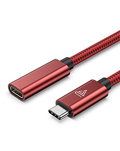 Faracent USB C Extension Cable (20Gbps/240W/3.3Ft), USB 3.2 Type C 3.1 Male to Female Extension Charging & Sync for iPhone 17 16 15 Pixel PSVR2 MacBook Air Pro/New iPad Dell XPS Surface Book Red - color: Red, size: 3.3ft*1