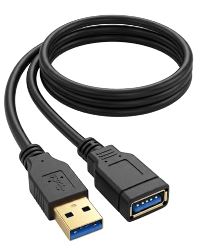 Meokse 12FT USB 3.0 Extension Cable - Compatible with Webcam, Camera, Phone, USB Hub, Mouse, Keyboard, Printer, Hard Drive, VR - color: 12FT/4M