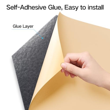 12 Pack Self-Adhesive Acoustic Panels 12" X 10" X 0.4" - Sound Proof Foam Panels with High Density, Y-Lined Design, Flame Resistant, Absorb Noise and Eliminate Echoes(Dark Gray) - color: Dark Gray, size: Y-Cut Hexagon 12 Pack