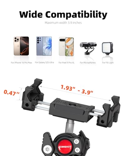 Phone Tripod, Upgraded Mini Flexible Tripod for iPhone with Wireless Remote, Portable Camera Tripod for Video Recording Vlogging Selfie, Compatible with iPhone Android Cameras