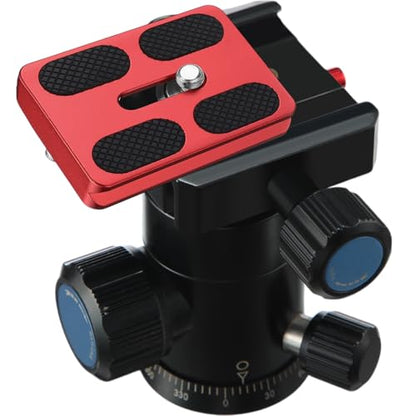 Frienda 2 Pieces Metal Quick Release Plate with 1/4''-20 Camera Screw Tripod Mount Plate Fits Standard for DSLR Camera Tripod Ball Head(Red,Pu50) - color: Red, style: PU50