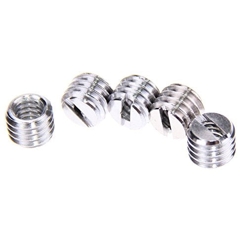 5 PCS 1/4 inch to 3/8 inch Tripod Thread Adapter, Easy Mount Convert Screw Adapter for Tripod Monopod Ballhead, Reducer Bushing for Camera Video Equipment DSLR SLR Mic Boom Stand