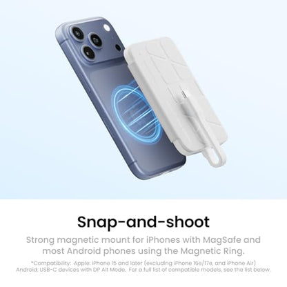 Insta360 Snap Selfie Screen - 4K Magnetic Selfie Monitor Screen for Selfie, Vlogging, Compaitble with iPhone 15/16/17 Pro, Touchscreen Control, Wired Instant Connection - size: Snap Selfie Screen
