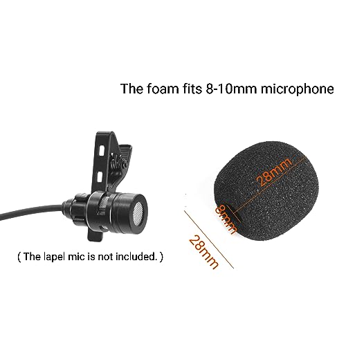 Ruittos 5 Packs Lavalier Microphone Wind Screen Furry Muffs Diameter 1cm Fits Most Lapel Clip Lav. Mini Lapel Microphone Dead Cat Windscreens (5 deadcats and 5x1cm Foam) - style: 5 deadcats and 5x1cm foam