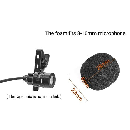 Ruittos 5 Packs Lavalier Microphone Wind Screen Furry Muffs Diameter 1cm Fits Most Lapel Clip Lav. Mini Lapel Microphone Dead Cat Windscreens (5 deadcats and 5x1cm Foam) - style: 5 deadcats and 5x1cm foam