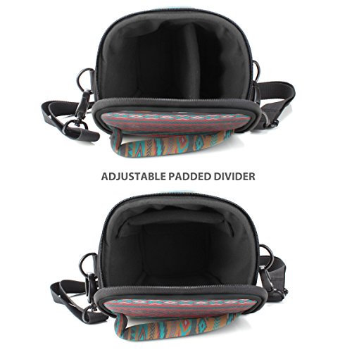 USA Gear DSLR Camera Case for Men and Women with Top Loading Accessibility, Adjustable Shoulder, Small Camera Sling Bag, Padded Handle - Camera Holster Bag for Nikon, Canon, Panasonic (Southwest) - color: Southwest