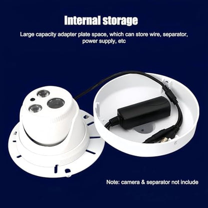 J-Shaped Dome Camera Mount, 11.8"-23.6" Telescopic Adjustable Bracket, Heavy-Duty Aluminum Alloy Wall/Ceiling Mount for Indoor/Outdoor CCTV Security Cameras,Universal Holder Fits Hikvision/Dahua