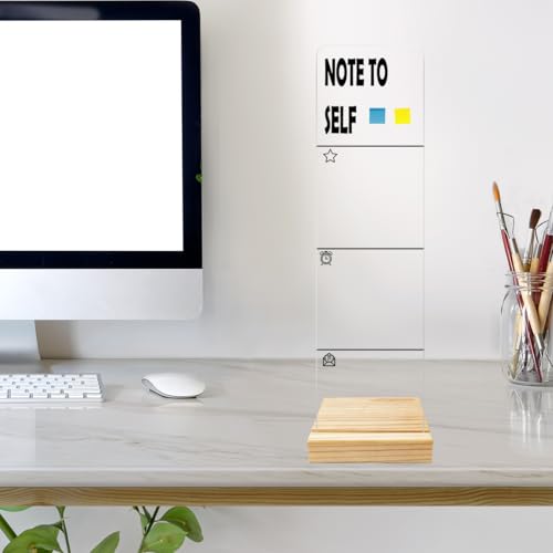 Monitor Memo Board Computer Monitor Memo Board Note To Self Sign Acrylic for Computer Monitors Laptop Desktop No Screen Damage Office Accessories 12.6x 3.15 x 0.2 inches - style: Note