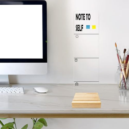 Monitor Memo Board Computer Monitor Memo Board Note To Self Sign Acrylic for Computer Monitors Laptop Desktop No Screen Damage Office Accessories 12.6x 3.15 x 0.2 inches - style: Note