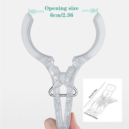 20 Pack Plastic Transparent Balloon Arch Clips for Backdrop | 3.5 Inch Heavy-Duty Spring Clamps for Birthday Decoration Accessories Beach Towels Crafts Swimming Pool Photography Studios