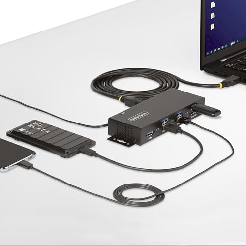 StarTech 7-Port Managed USB Hub 5Gbps, TAA (5G7AINDRM-USB-A-HUB)